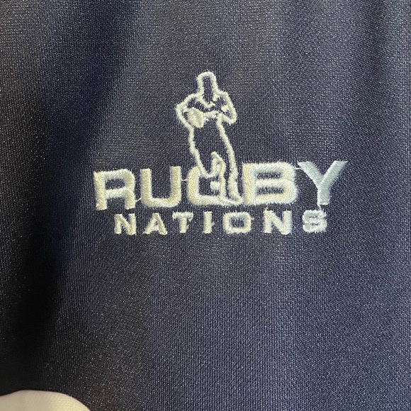 NWT Rugby Nations polyester navy blue Scotland polo rugby top sz M - Picture 4 of 11